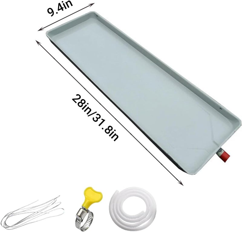 ZFDGHF Air Conditioner Drip Pan with Drain Tubing, Portable Condensate Water Drip Tray Universal Window AC Drain Kit for Indoor Outdoor Split Air Conditioners (31.9x9.4in) - Image 5